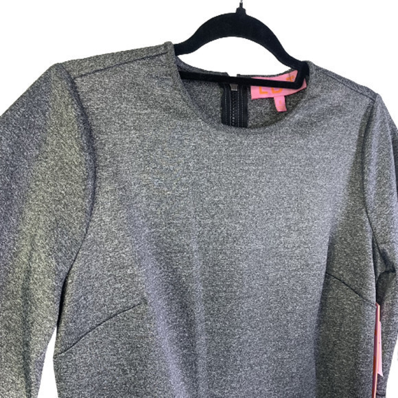 LDT Dark‎ Grey Mini Sheath Dress - NWT - Picture 3 of 10